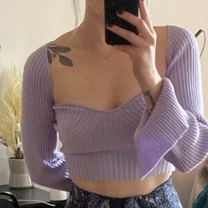 Purple UO Juliette portrait sweater size xs